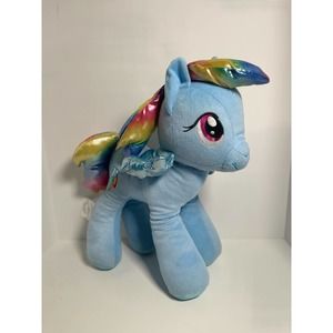 My Little Pony MLP Big Rainbow Dash Metallic Stuffed Plush 20” 2017 Franco